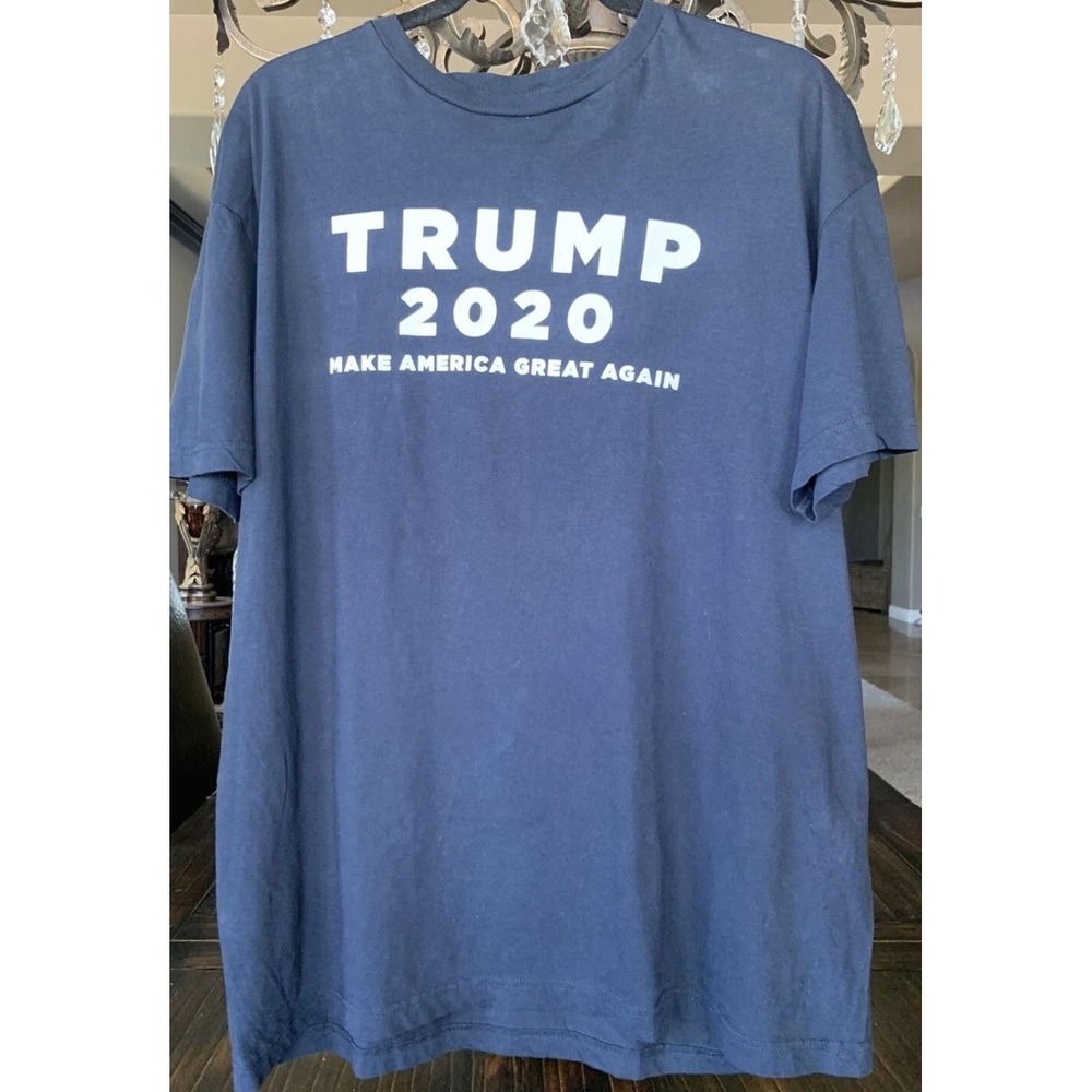 Trump 2020 Shirt Mens XL Blue Make America‎ Great Again Tee Smart Blanks